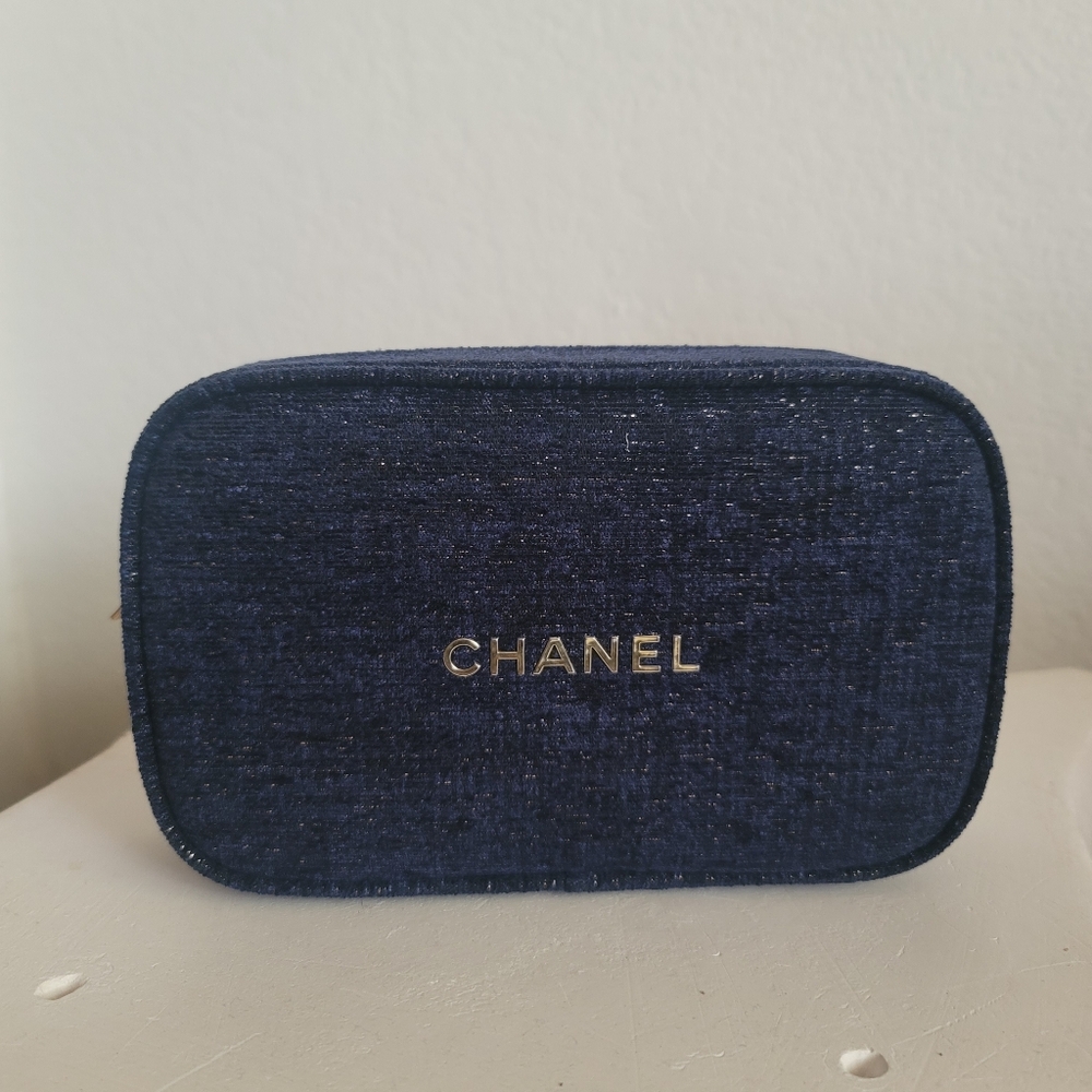 Chanel Navy Blue Pouch